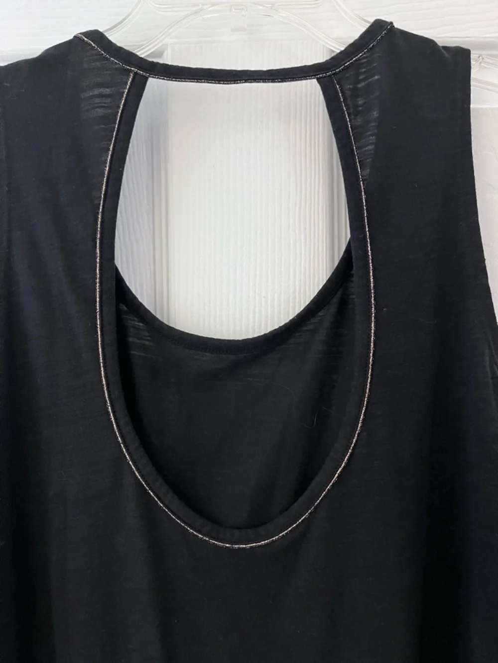Nike Black Yoga Tank Top with Gold Metallic trim